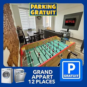 22 Chic & Cosy Grand 92m2 Parking Gratuit Hypercentre Netflix Appartement Saint-Etienne (Loire)